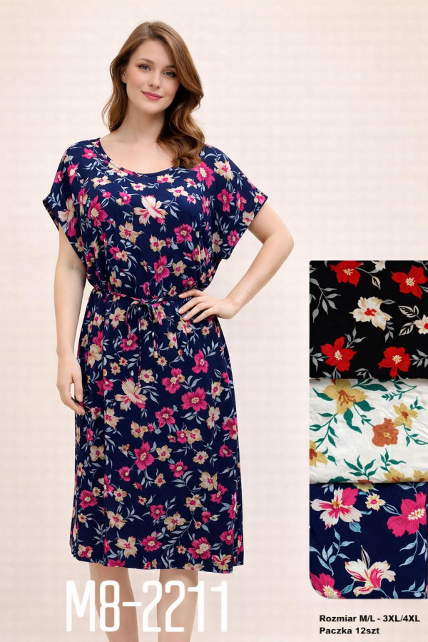 Sukienki damskie Roz M-4XL, Mix Kolor .Paczka 12 szt